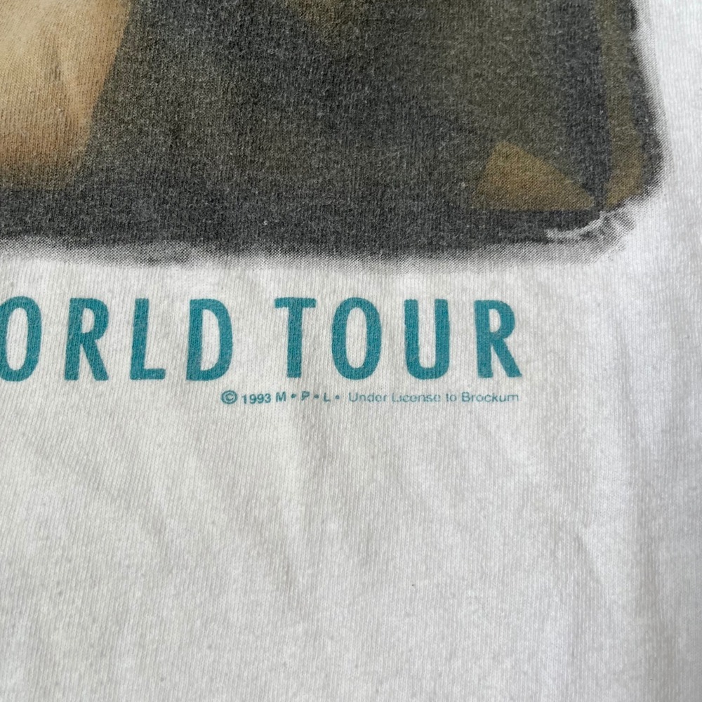Vtg 1993 Paul McCartney The New World Tour T-Shirt White XL slightly faded white - Picture 4 of 12